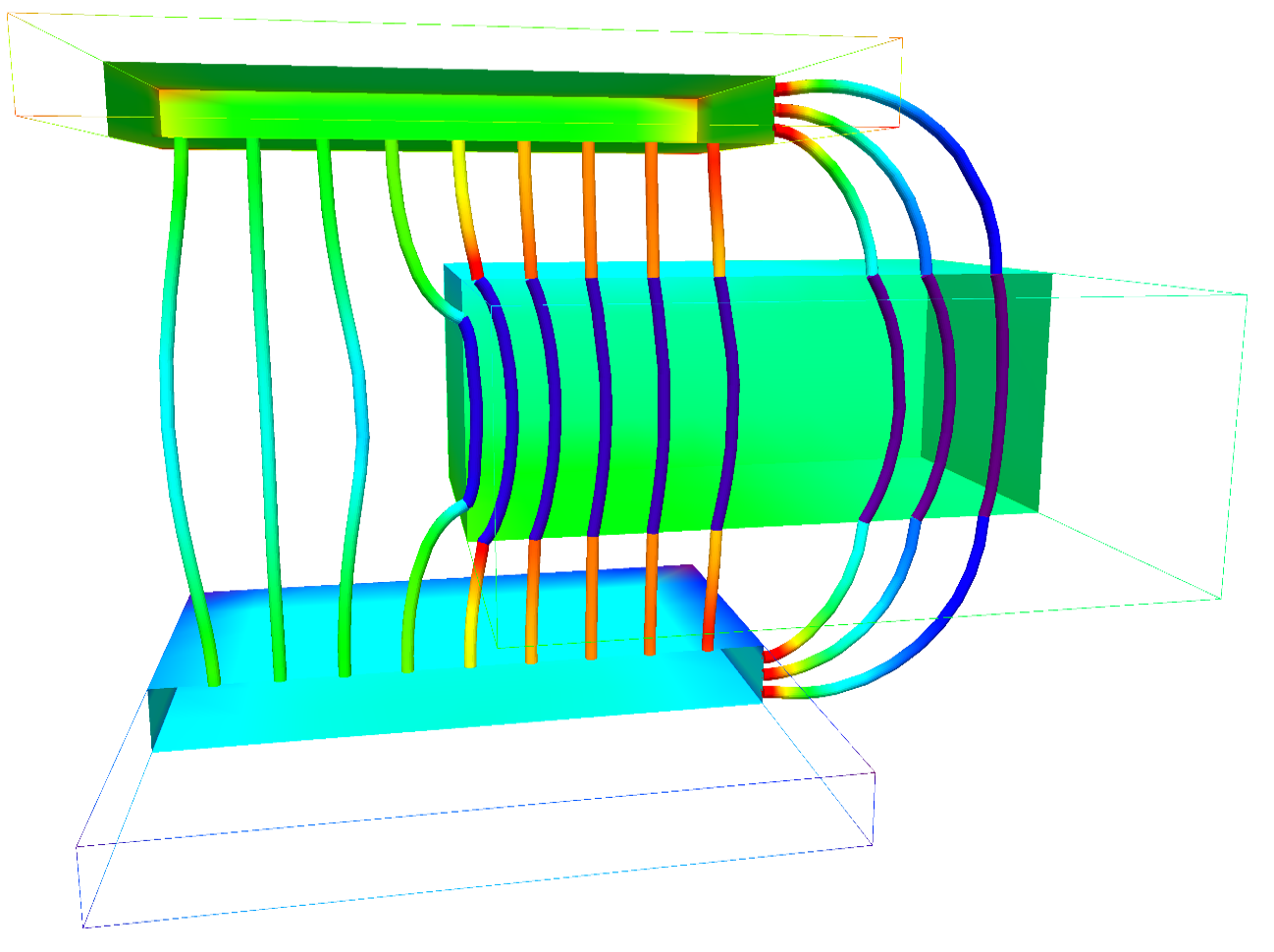 Field lines of a plate capacitor computed using boundary element method along with an innovative meshfree post-processing approach